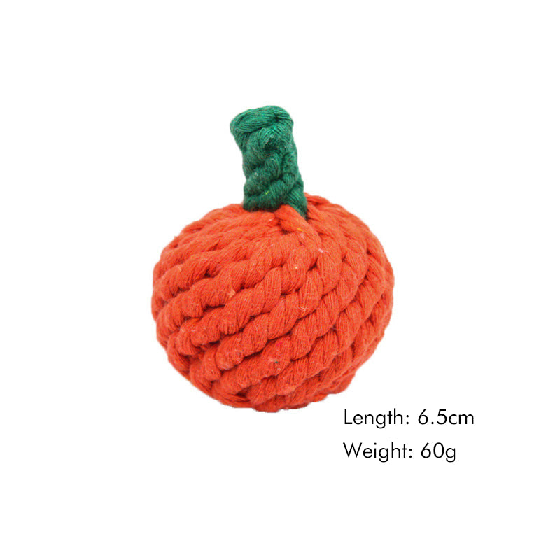 Woven Fruit Dog Rope Toy Cotton Durable 3 Pack 3