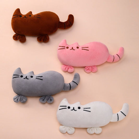 Plush Catnip Toy Cute Cat Shape Soft Interactive Cat Toy