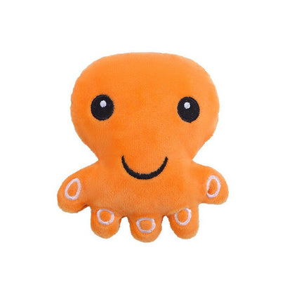Cartoon Plush Dog Toy Octopus and Frog Soft Squeaky 5