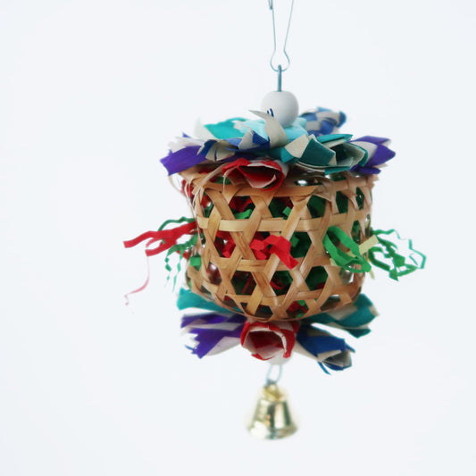 Rattan Wooden Chew Toy Hanging Parrot Foraging Bird Enrichment