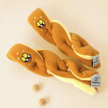 Baguette Plush Dog Toy Soft Interactive Squeaky 3