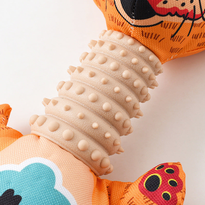 Cartoon Dog Chew Toy Squeaky Durable Oxford Cloth 2