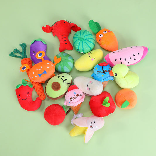 Squeaky Plush Dog Toy Soft Durable Interactive