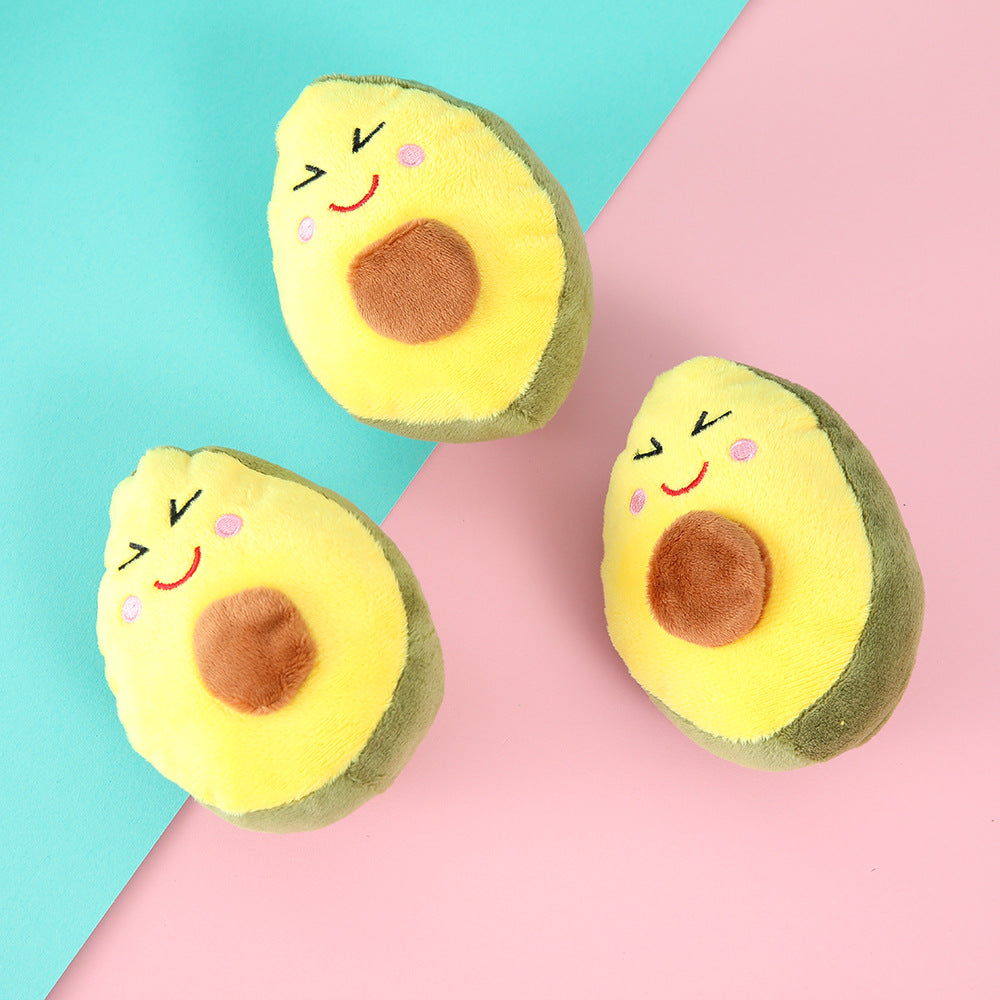 Avocado Plush Dog Toy Sound Molar Chew Soft Squeaky Toy 4