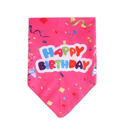 Cotton Dog Bandana Birthday Triangle Scarf 66x46cm 9