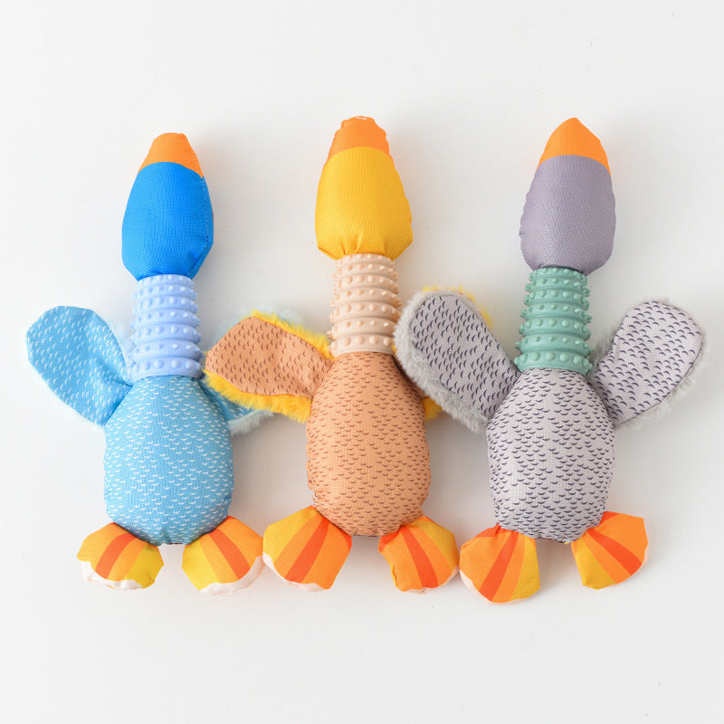 Wild Goose Plush Dog Chew Toy with TPR Liner 18x30CM