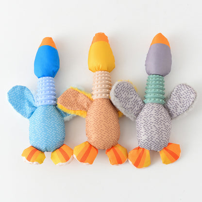 Wild Goose Plush Dog Chew Toy with TPR Liner 18x30CM