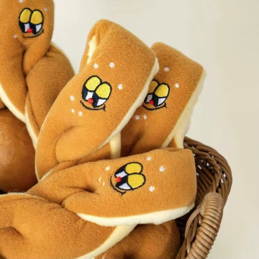 Baguette Plush Dog Toy Soft Interactive Squeaky