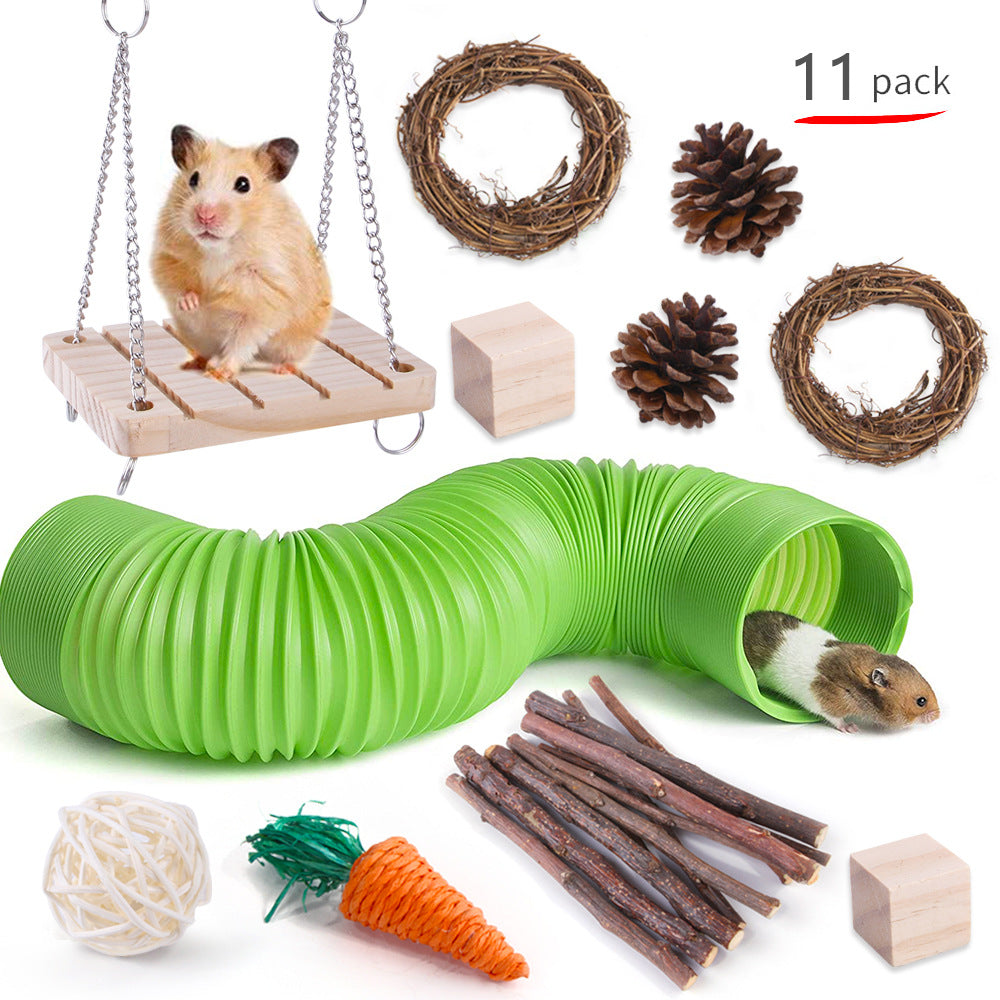 Wooden Parrot Chew Toy Combination Set for Birds 11 Pack 4