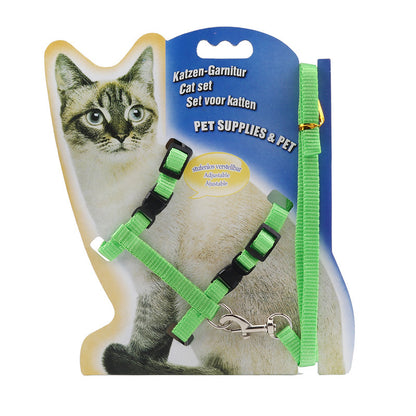 Nylon Cat Traction Rope Adjustable Chest and Neck Size 9
