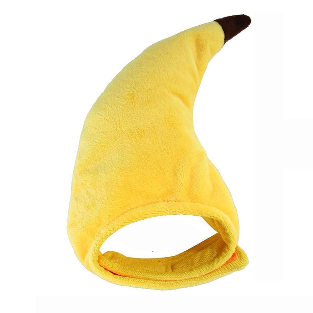 Plush Cat Headgear Banana Shape Soft Cotton Material 4