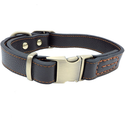 Leather Dog Collar Adjustable Buckle Durable Quality 5