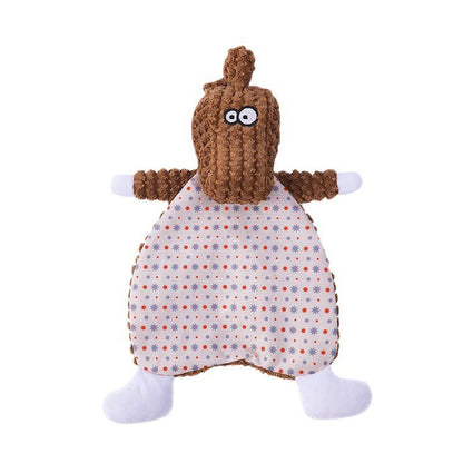 Animal Shaped Plush Dog Toy Squeaky Soft Interactive 4