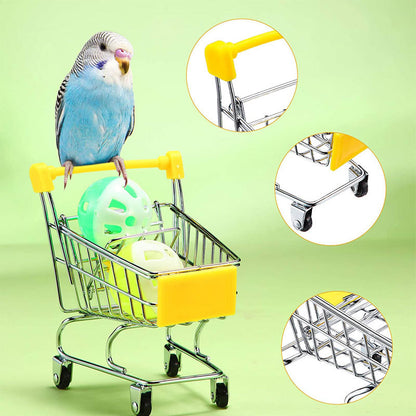 Plastic Parrot Toy Trolley Skateboard Set 6 Pack 4