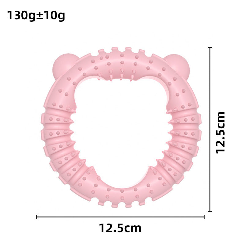 Bear Shaped Dog Chew Toy TPR Durable 12.5cm