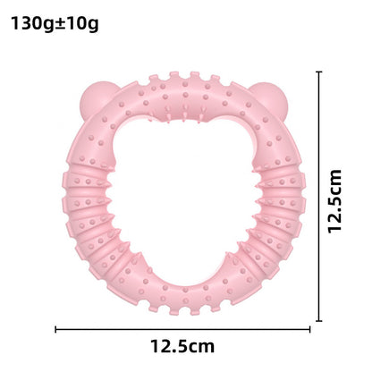 Bear Shaped Dog Chew Toy TPR Durable 12.5cm