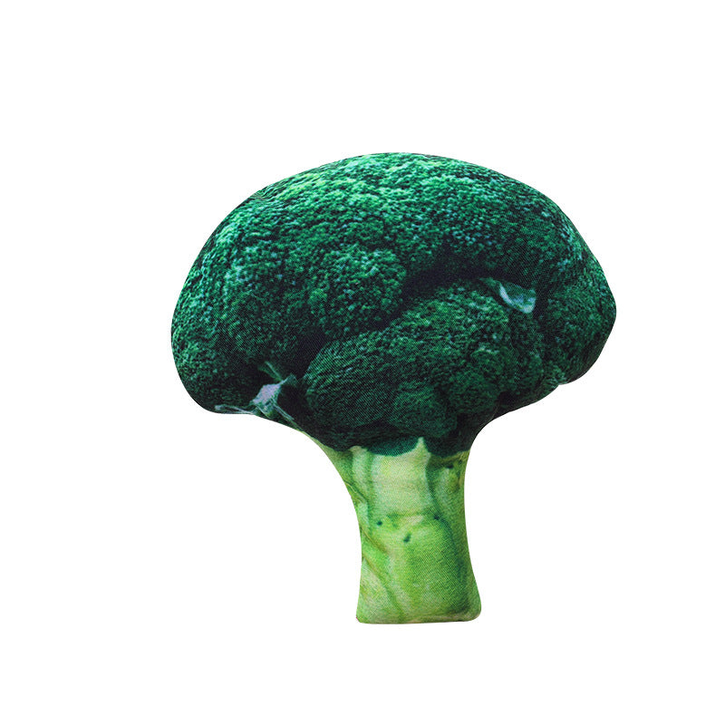 Plush Dog Squeaky Toy Broccoli Shape Soft Interactive 5