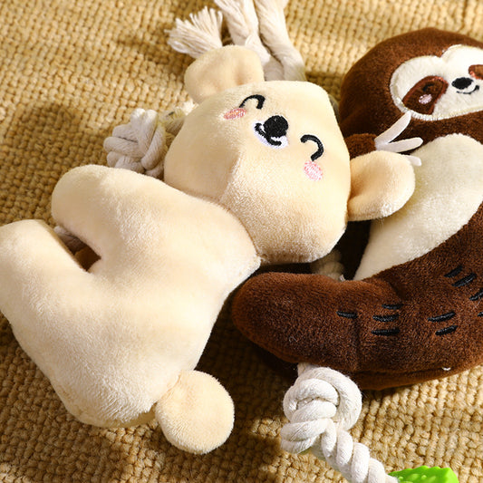 Plush Dog Toy Koalas and Bear Soft Squeaky Stuffed Toy