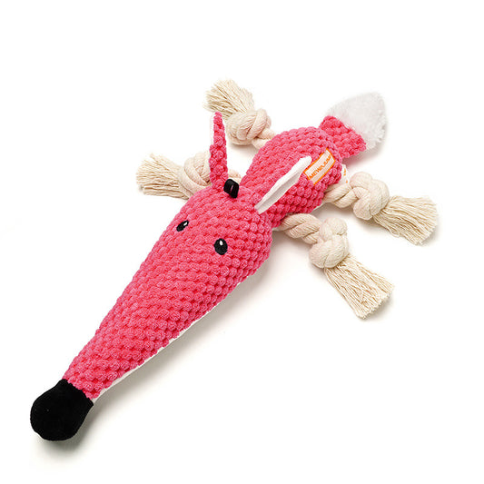 Long Nose Mouse Plush Dog Rope Toy Soft Interactive