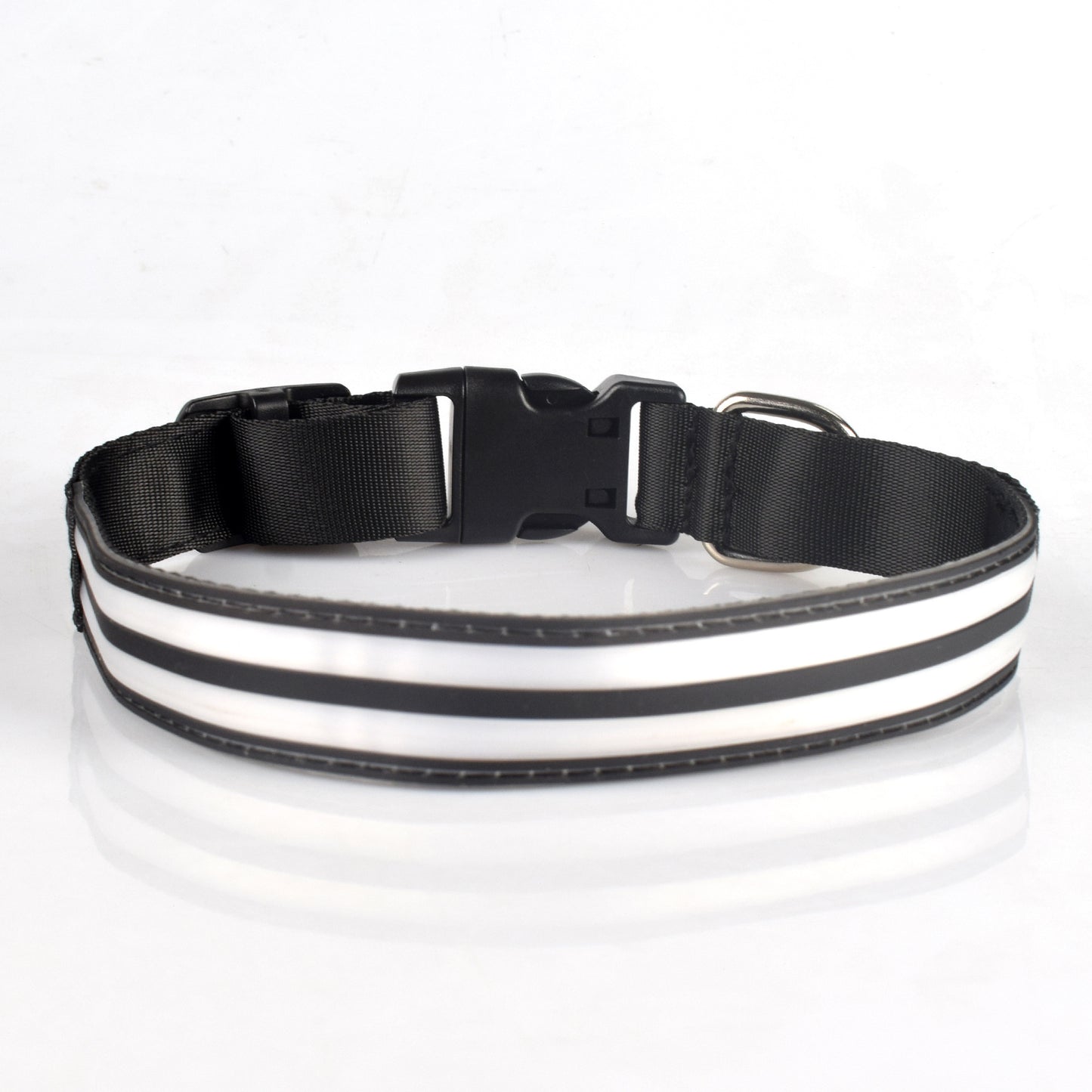 Adjustable Nylon LED Dog Collar Glow in the Dark Light Up 6