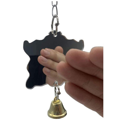 Acrylic Parrot Mirror Toy Pendant Chain Hanging Cage Accessory 2
