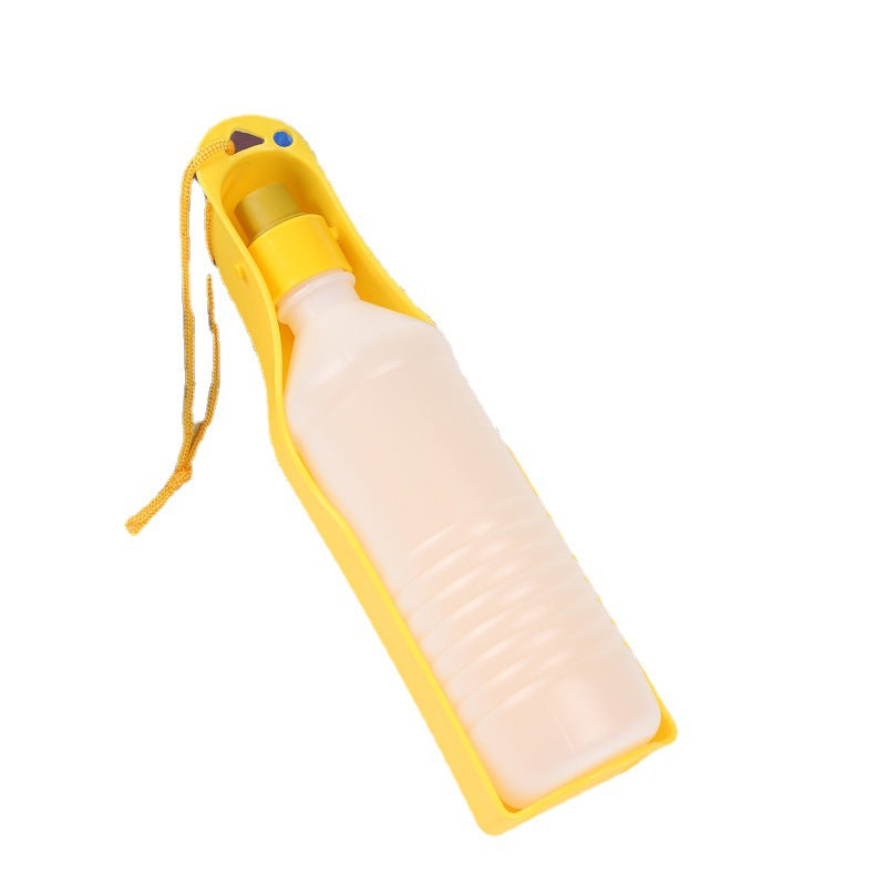 Portable Plastic Dog Water Bottle Travel Feeder 250ml 5