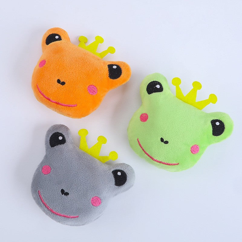 Cartoon Plush Dog Toy Octopus and Frog Soft Squeaky 3