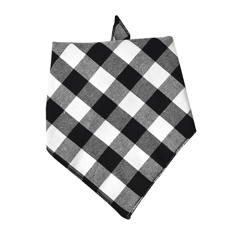 Plaid Cotton Dog Bandana Adjustable Triangle Scarf 5