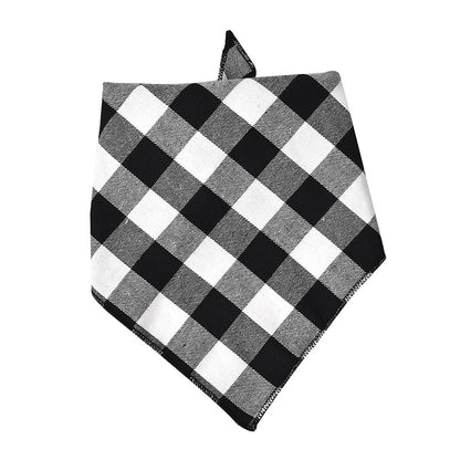 Plaid Cotton Dog Bandana Adjustable Triangle Scarf 5