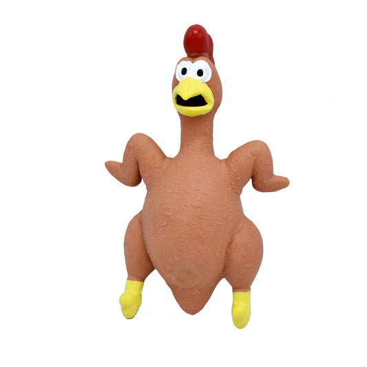 Squeaky Rubber Dog Chew Toy Decompression Chicken Shape
