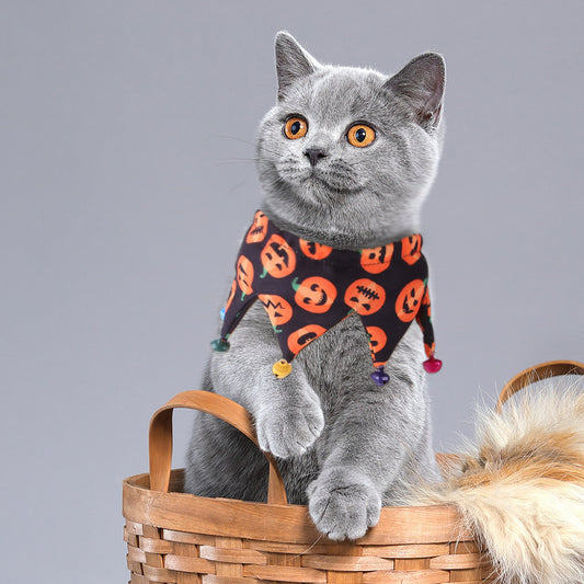 Adjustable Cloth Cat Collar Halloween Scarf for Cats