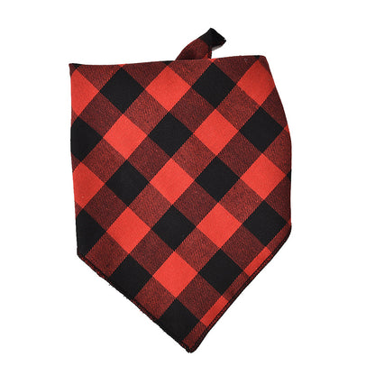 Plaid Cotton Dog Bandana Adjustable Triangle Scarf 8