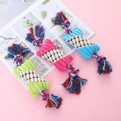 Plush Dog Rope Toy Candy Shape Durable Chew Toy 3