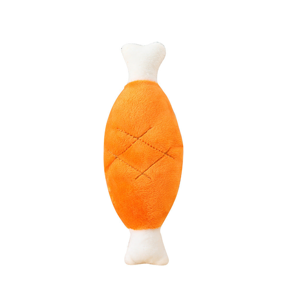 Drumstick Plush Dog Toy Squeaky Soft Material 21x8cm 5