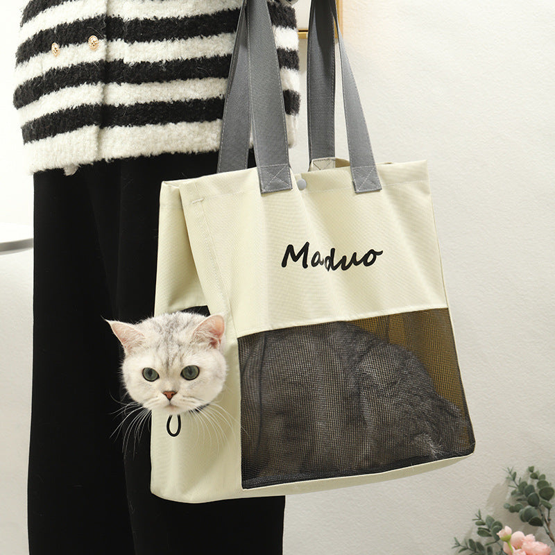Canvas Soft Cat Carrier Portable Pet Bag 35x35cm 5