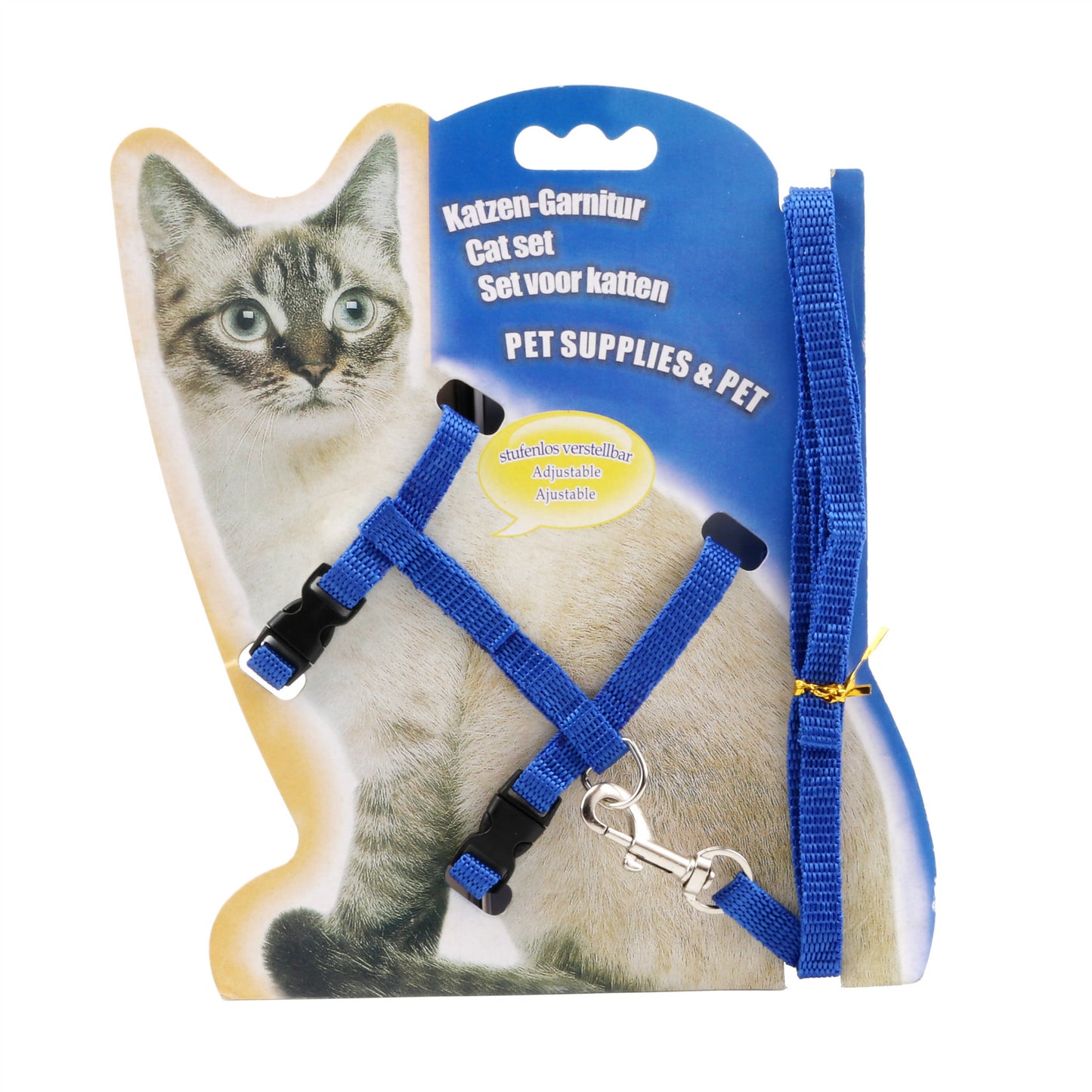 Nylon Cat Traction Rope Adjustable Chest and Neck Size 5