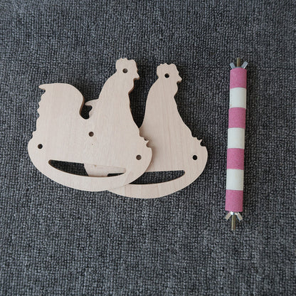 Wooden Parrot Stand Matte Finish Frosted Rack for Parrots 4