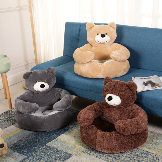 Removable Washable Cloth Dog Bed Warm Plush Kennel