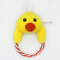 Cartoon Animal Head Plush Dog Toy Soft Rope Handle 7