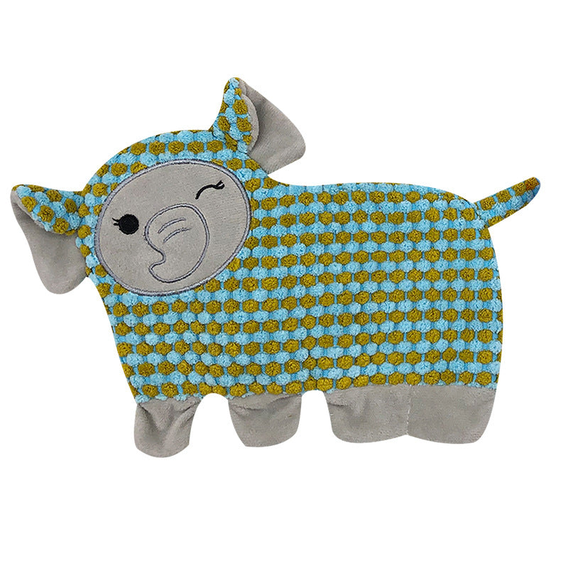 Plush Dog Toy Squeaky Animal Shape Raccoon Elephant Monkey 3