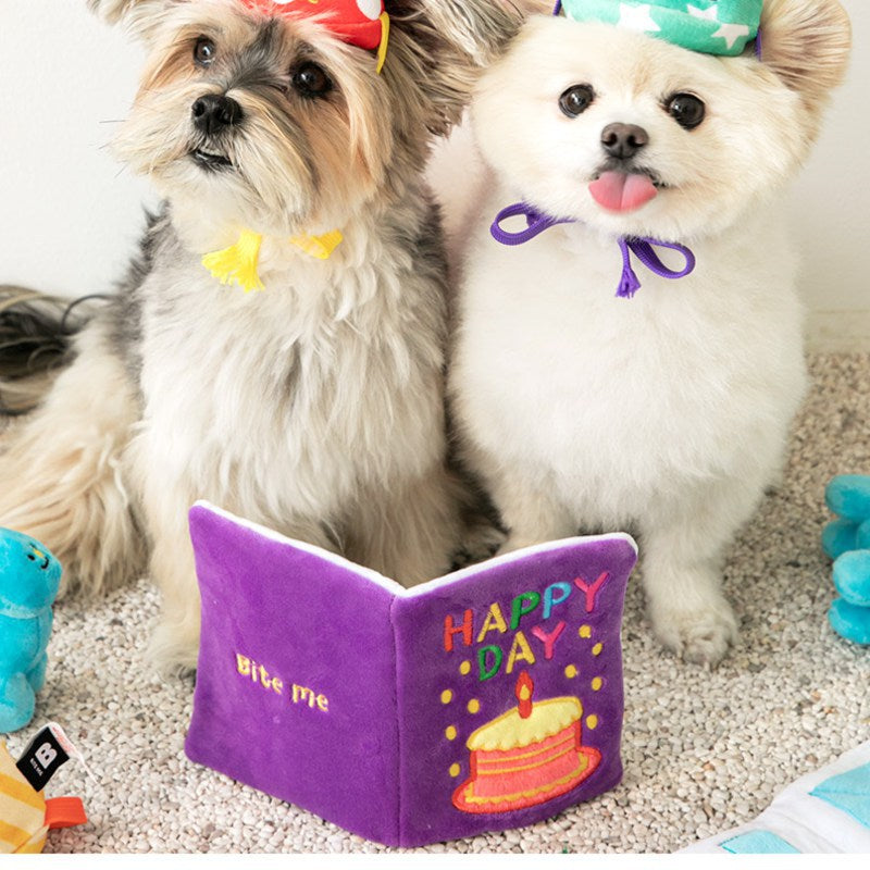Plush Dog Toy Birthday Greeting Card Squeaky Soft Toy 3