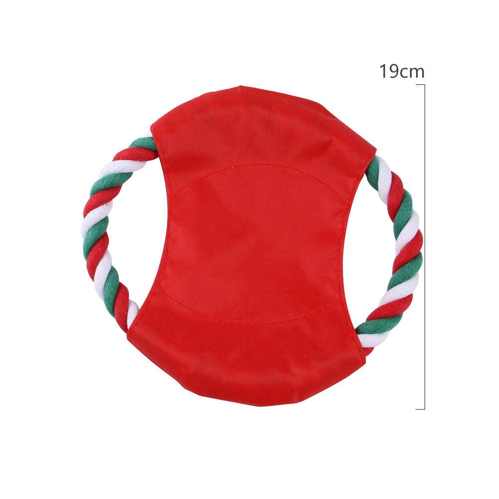Cotton Dog Rope Toy Christmas Themed Durable Chew Toy 10