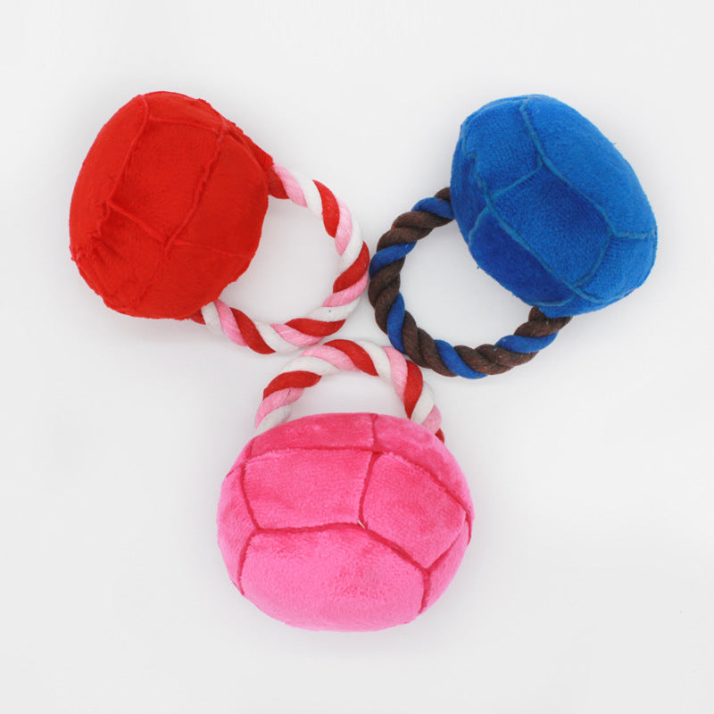 Imitation Diamond Plush Dog Toy with Cotton Rope 12x8cm 3