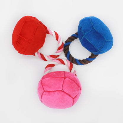 Imitation Diamond Plush Dog Toy with Cotton Rope 12x8cm 3