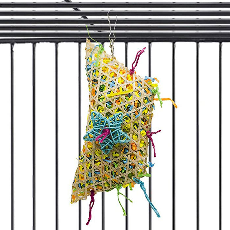 Paper Parrot Chew Toy Hanging Bird Enrichment Cage Accessory 4