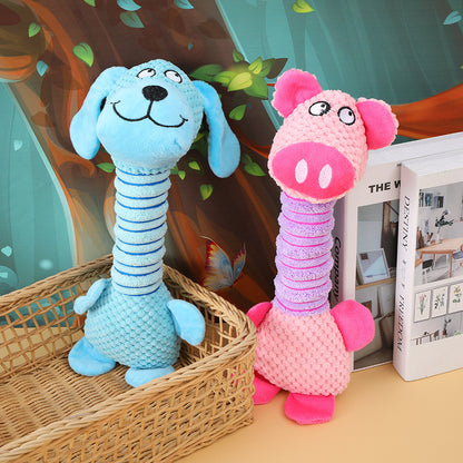 Animal Plush Dog Toy Soft Squeaky Interactive 33x16cm 3