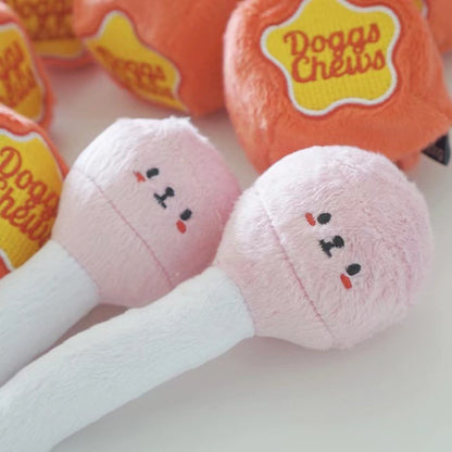 Candy Shape Plush Dog Toy Squeaky Soft Toy 6x16cm 4