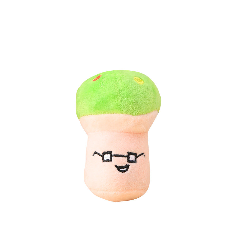 Plush Mushroom Dog Toy Soft Squeaky Interactive 10x5cm 5