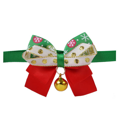 Polyester Dog Collar Christmas Bow Lightweight Festive 5