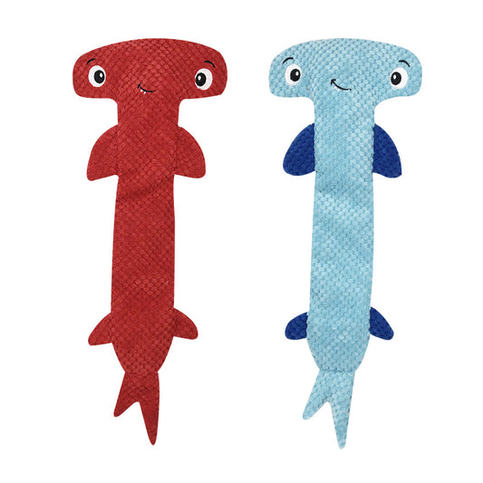 Shark Plush Dog Chew Toy Soft Durable 50x19cm